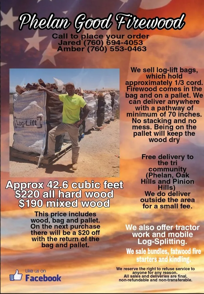 Top-rated yard cleanup service in Phelan, CA by Phelan Good Firewood