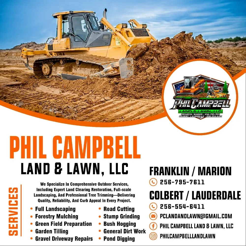 Professional landscape design experts serving Phil Campbell, AL - Phil Campbell Land & Lawn