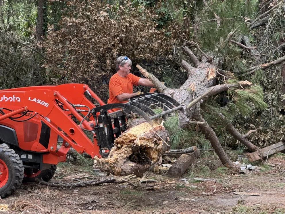 Professional residential landscaping in Harlem, GA - Phillips 66 grading and tractor work