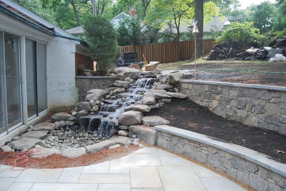 Custom yard cleanup service with custom design in Gaithersburg, MD by Phillips Landscape Group
