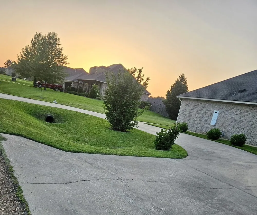 Professional garden landscaping for residential properties in Ruston, LA by Pick Nick Lawn Care