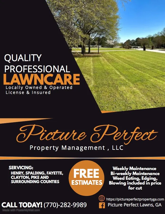 Professional residential landscaping for beautiful yards in Hampton, GA by Picture Perfect Property Management