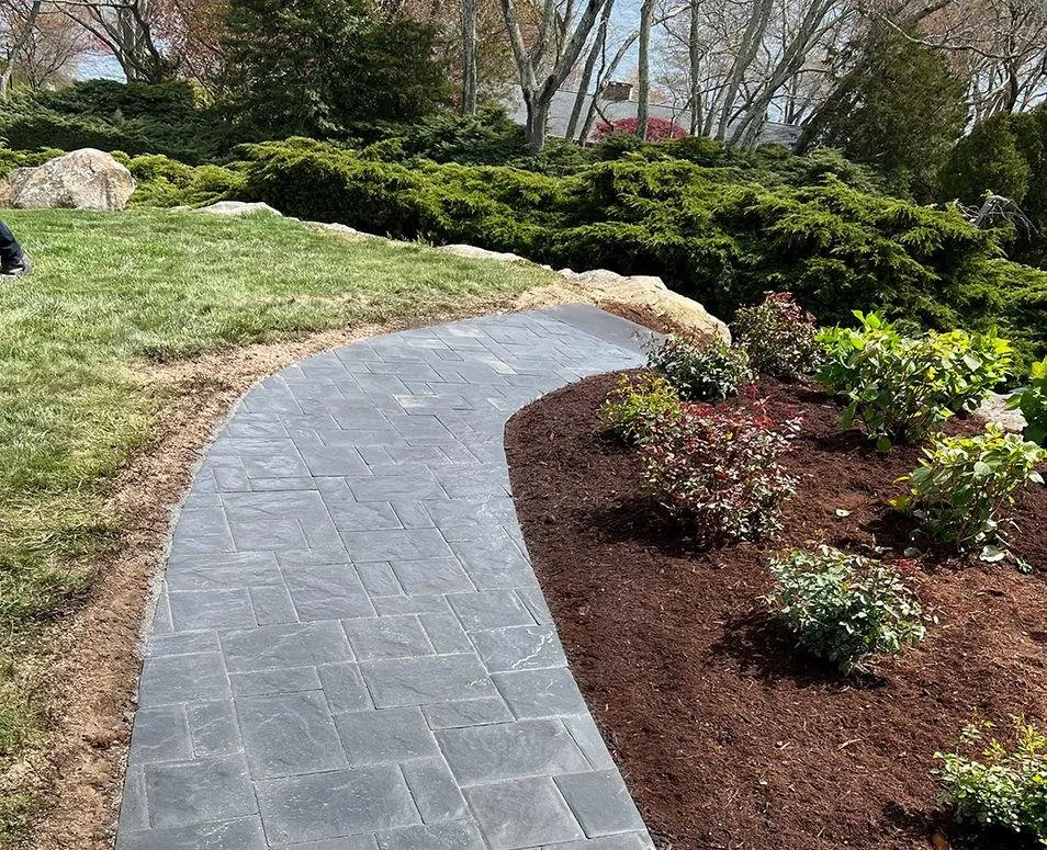 Custom landscape installation in Johnston, RI by Picturesque