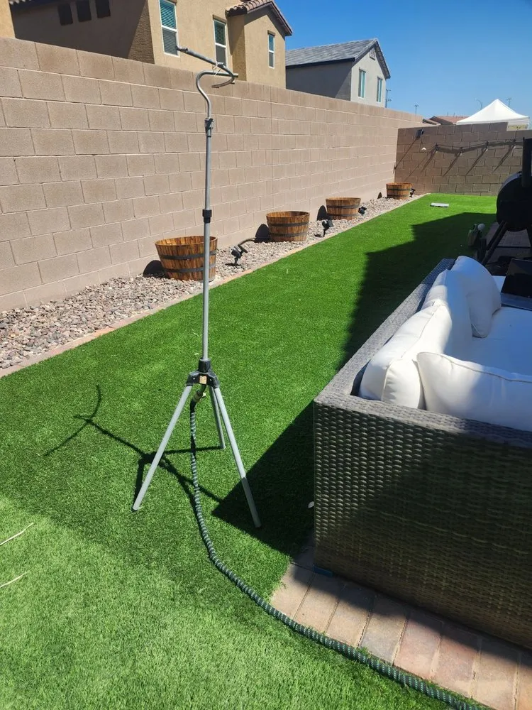 Top-rated lawn mowing service for residential properties in Las Vegas, NV by Pineda Landscaping