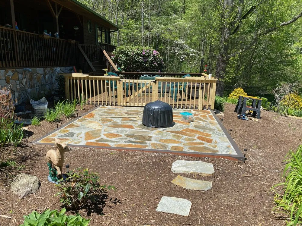 Professional garden landscaping for outdoor upgrades in Clyde, NC by Pisgah Property Services