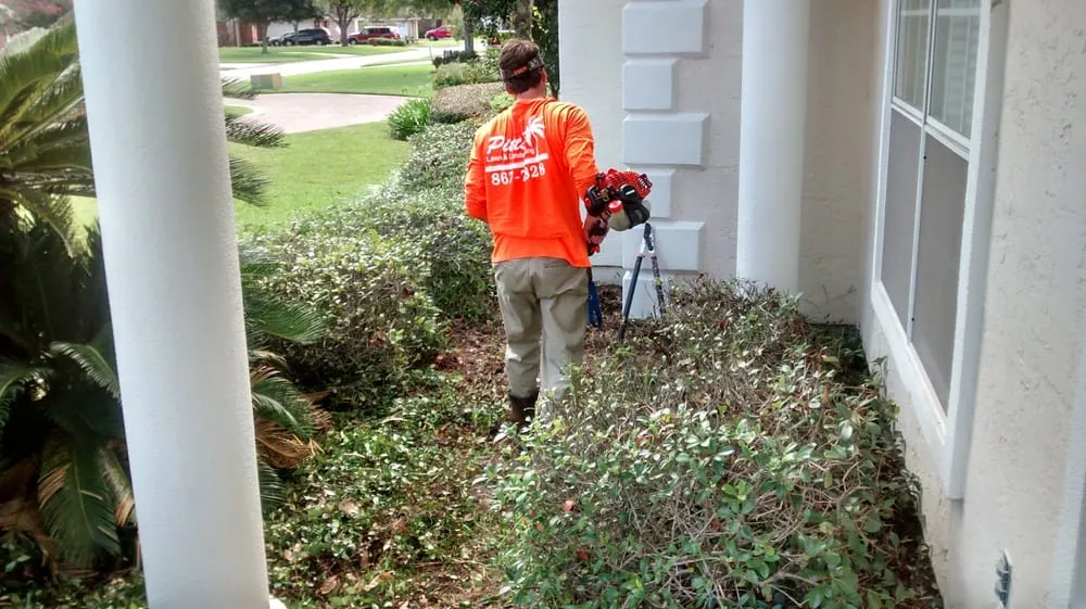 Custom outdoor landscaping in Lynn Haven, FL by Pitts Lawn Service