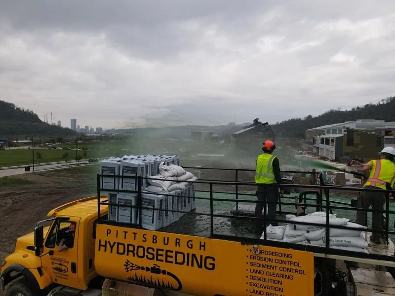 Custom residential landscaping for year-round maintenance in Wexford, PA by Pittsburgh Hydroseeding