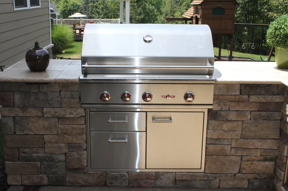 Custom outdoor landscaping for year-round maintenance in Evans City, PA by Pittsburgh Patio Company