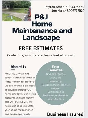 P&J Home Maintenance and Landscape Logo