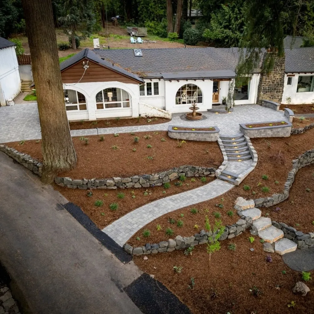 Custom lawn care service in Olympia, WA by P&J Landscaping & Construction