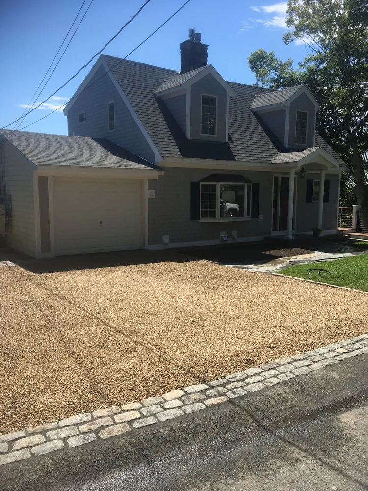 Custom landscape installation in Gloucester, MA by PK Landscaping