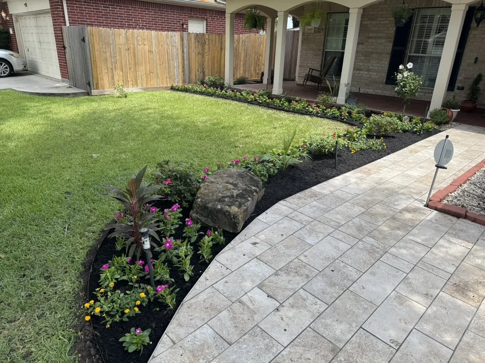 Professional landscape installation for residential properties in Houston, TX by PL Landscapes