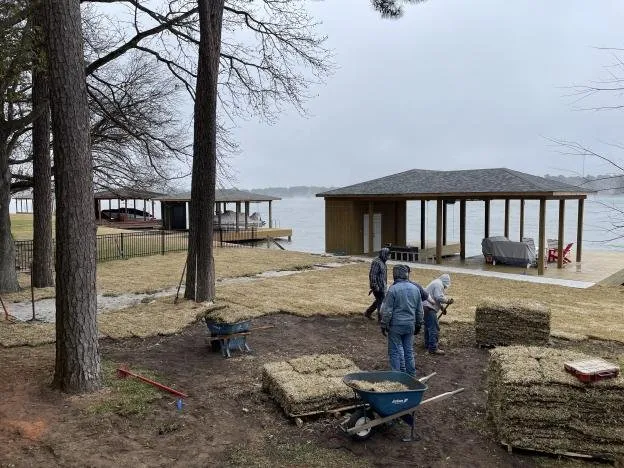 Custom yard cleanup service in Conroe, TX by Planet Green