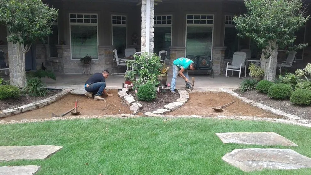 Custom landscape installation in Bellville, TX - Planet Landscape
