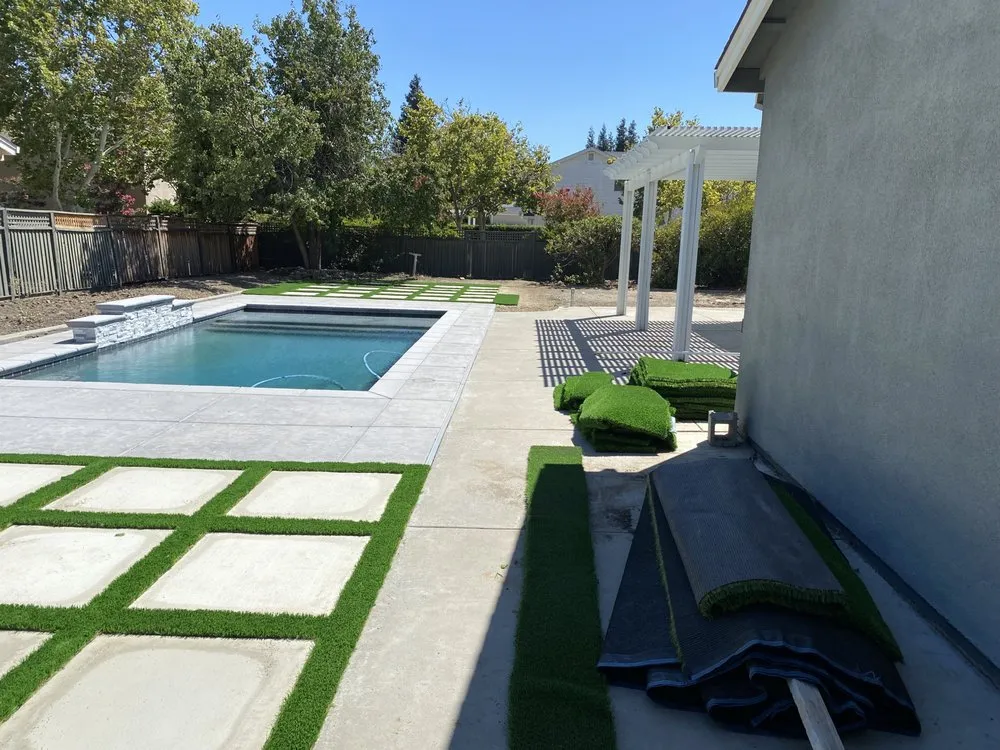 Custom landscape installation in Tracy, CA - Planet Rock Landscapes