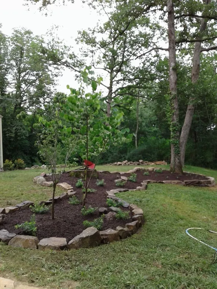 Custom residential landscaping with custom design in Powell, TN by Planet Rock Landscaping