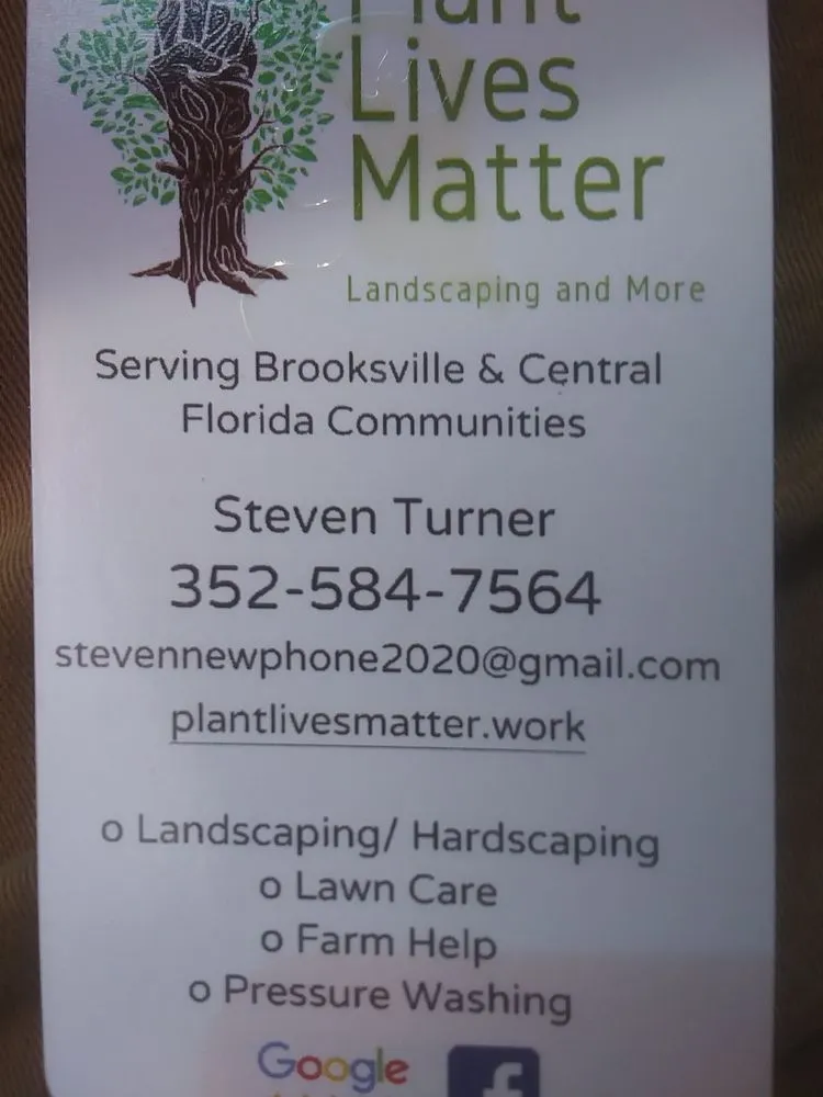 Local lawn care service for residential properties in Brooksville, FL by Plant Lives Matter