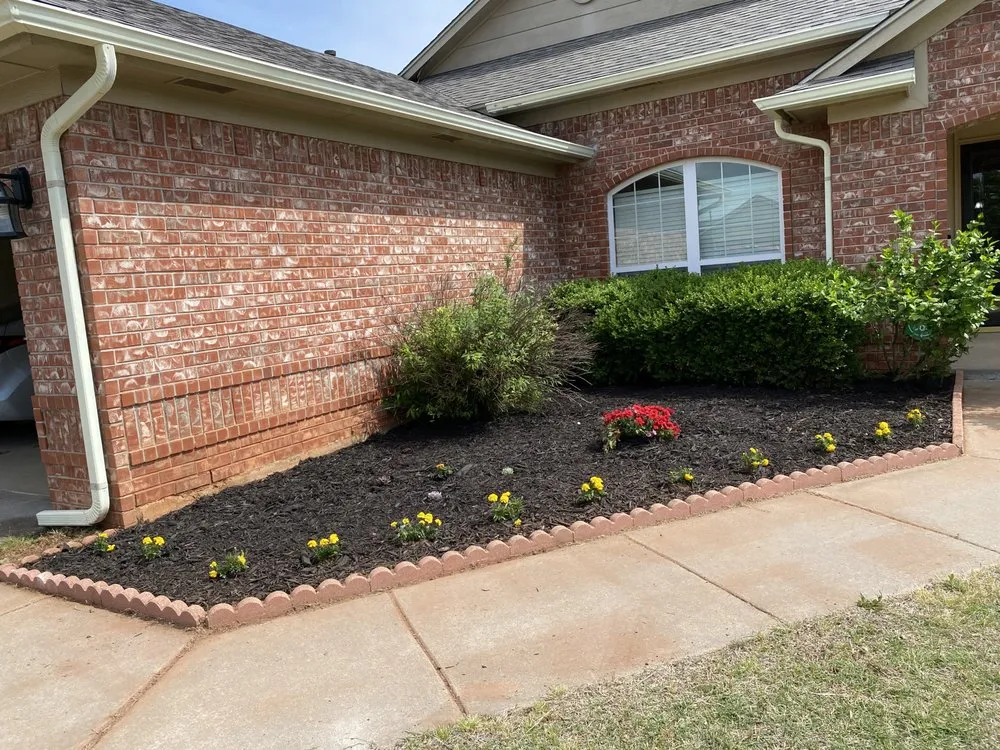 Custom landscape installation for homes across Oklahoma City, OK - Planters and Beds
