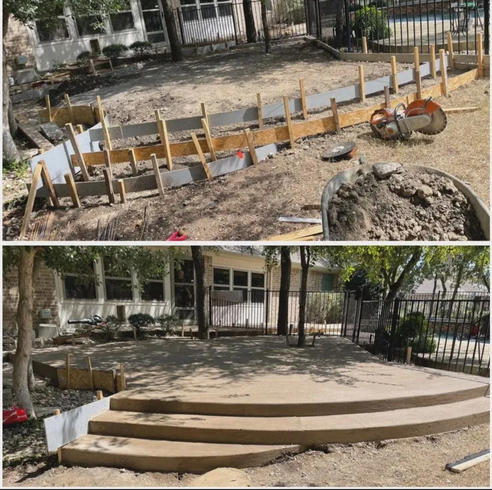Custom residential landscaping for homes in Hurst, TX by Plata Outdoor Creations