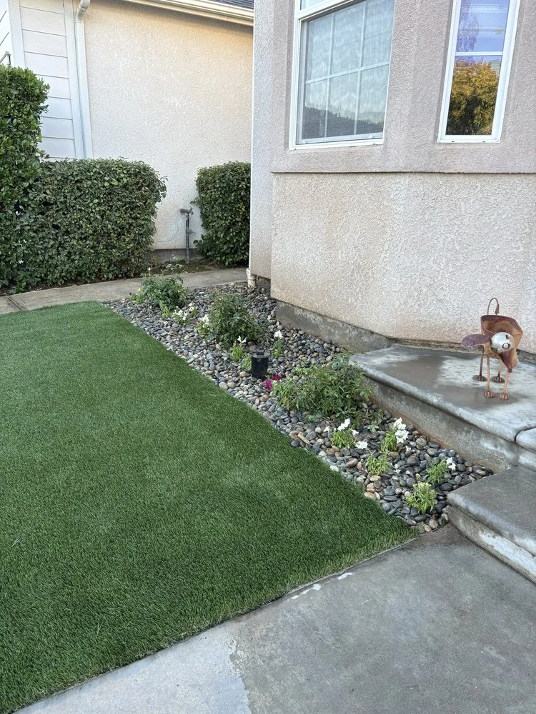 Professional yard maintenance for homes in Fresno, CA by Platinum Landscape
