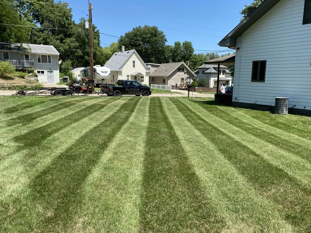 Local lawn care service for beautiful yards in Sioux City, IA by Platinum LawnScapes