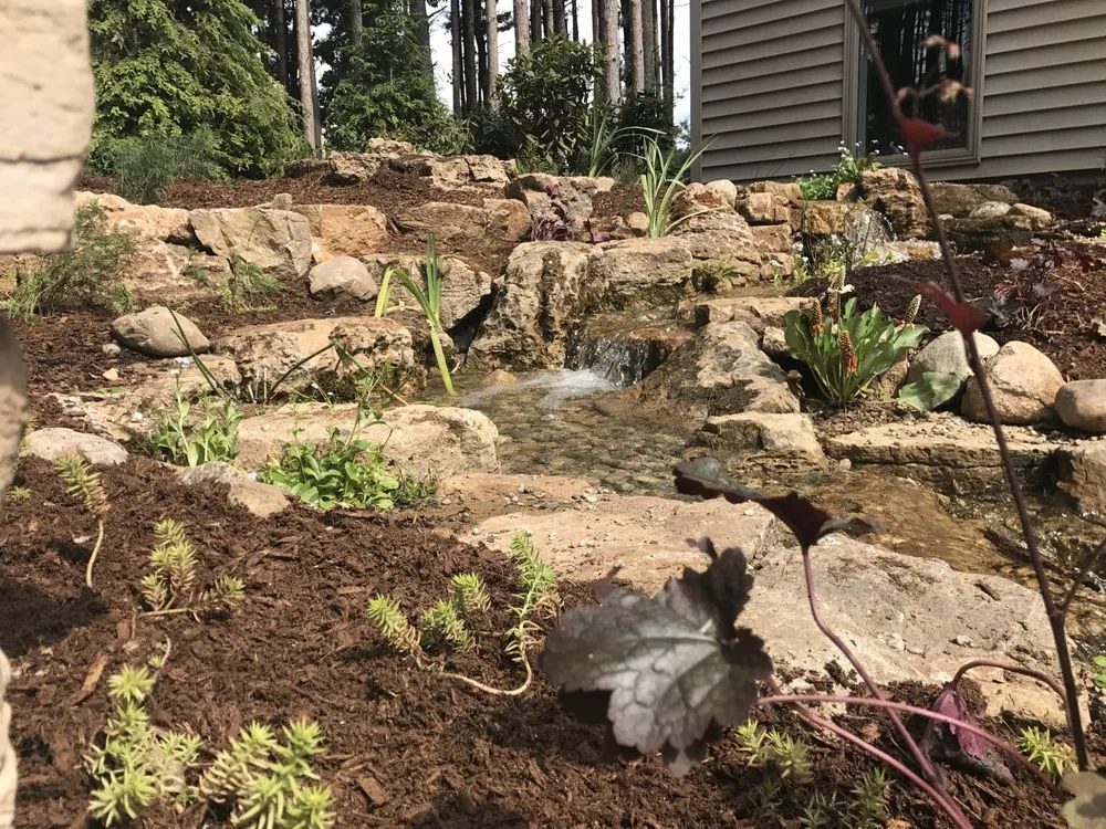 Local landscape design for homes in Caledonia, MI by Platinum Ponds & Landscaping