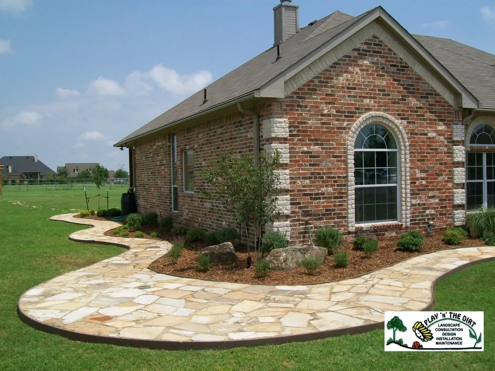 Professional landscape design for residential properties in Mansfield, TX by Play 'N' The Dirt Landscape