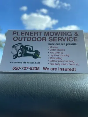 Plenert Mowing and Outdoor Services