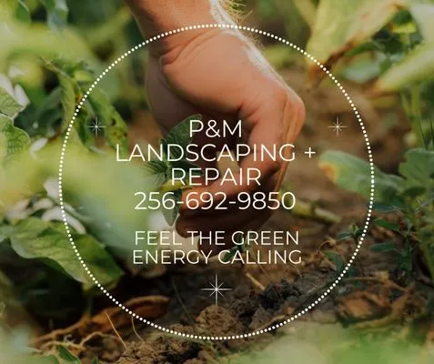 P&M landscaping + repairs Logo
