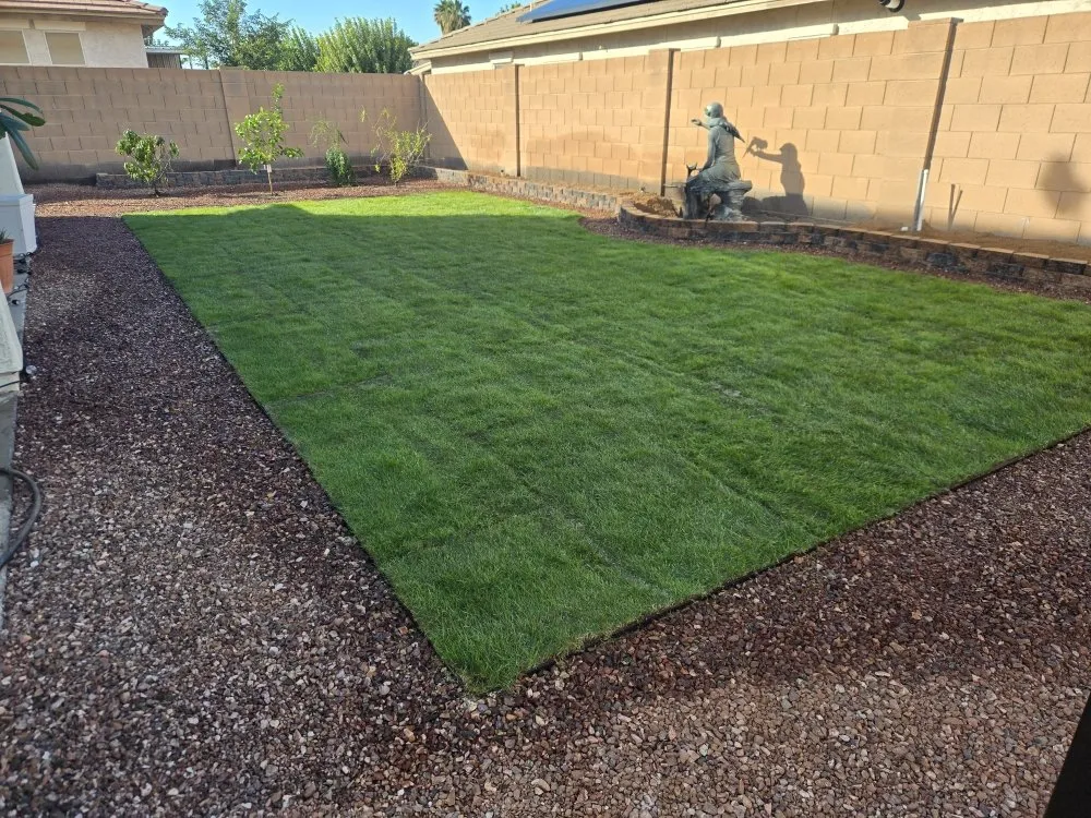Custom lawn mowing service with custom design across Glendale, AZ - PMC Lawn Care and Landscape Services