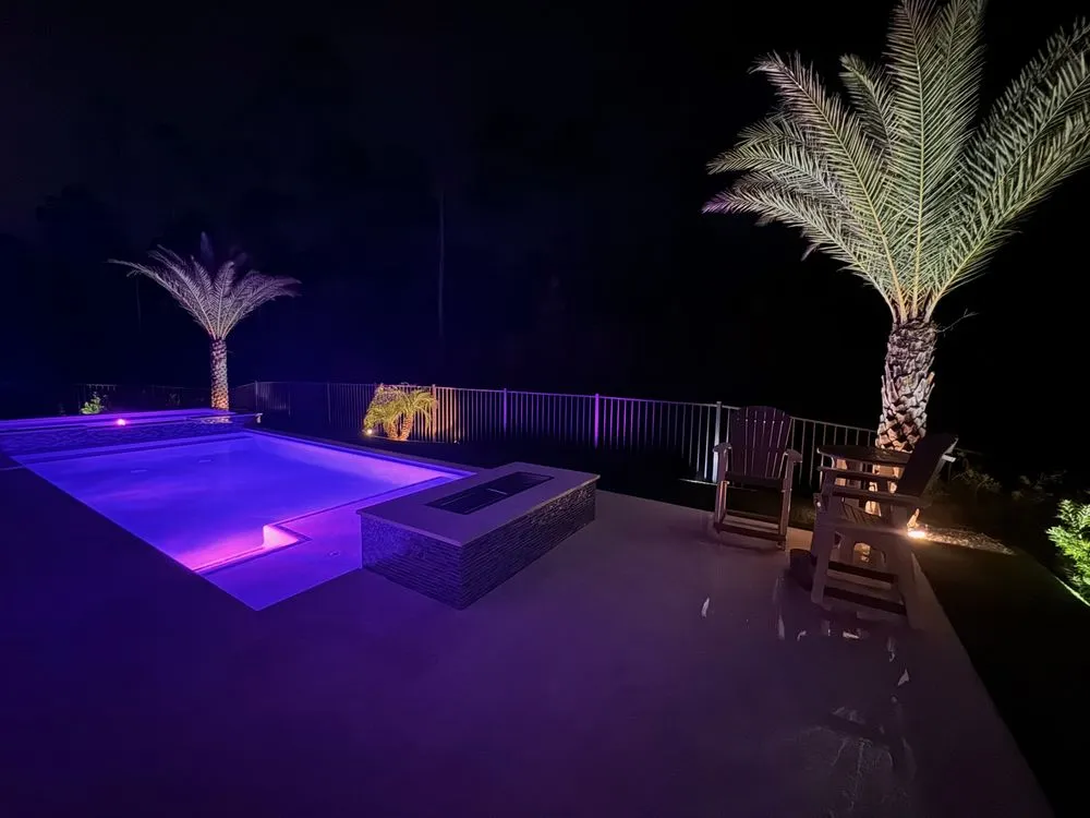 Custom outdoor landscaping with custom design across Panama City Beach, FL - PMW Allscapes