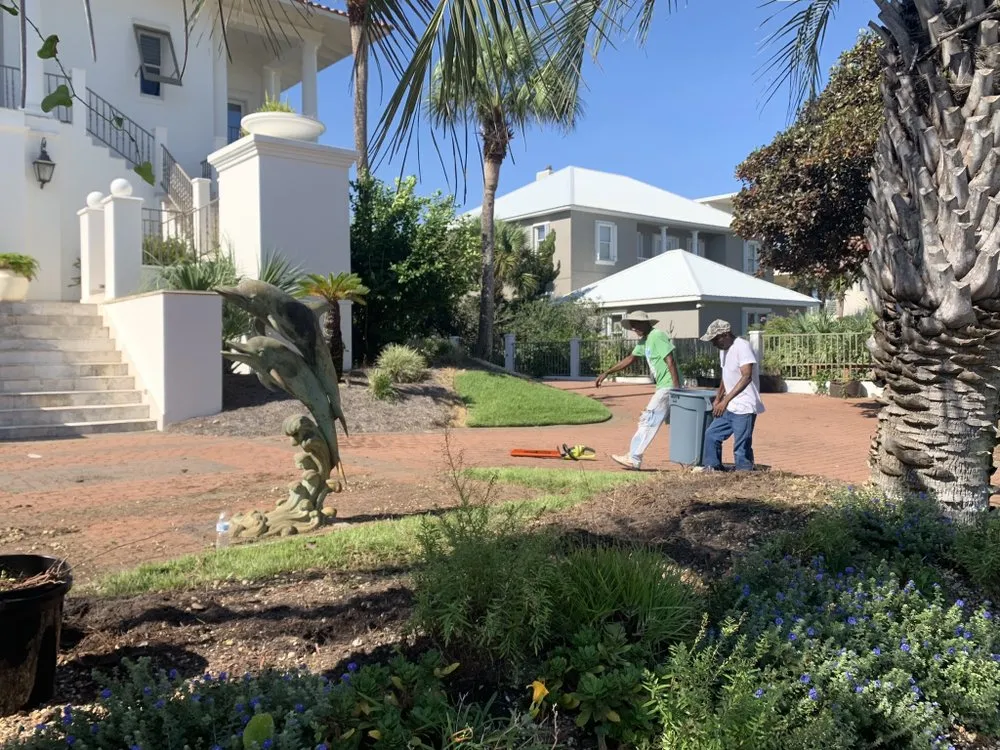 Custom residential landscaping in Santa Rosa Beach, FL by Poarch Creek Landscaping