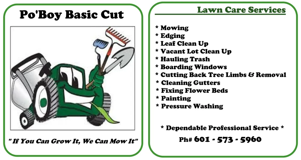 Expert residential landscaping in Jackson, MS by Po’boy Basic Cut Lawn Service
