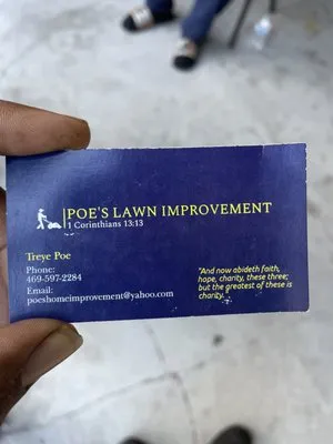 Poe's Lawn Improvement Logo