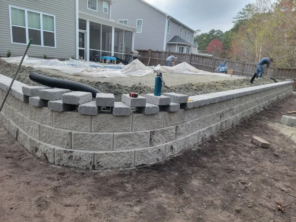 Professional garden landscaping for residential properties in Wilmington, NC by Poly Landscapes