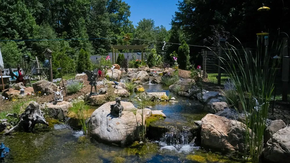 Custom outdoor landscaping in Colfax, NC by Pond Country