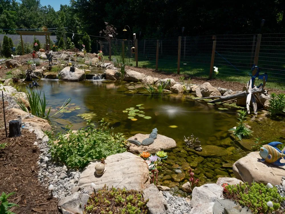 Custom outdoor landscaping near you across Colfax, NC - Pond Country
