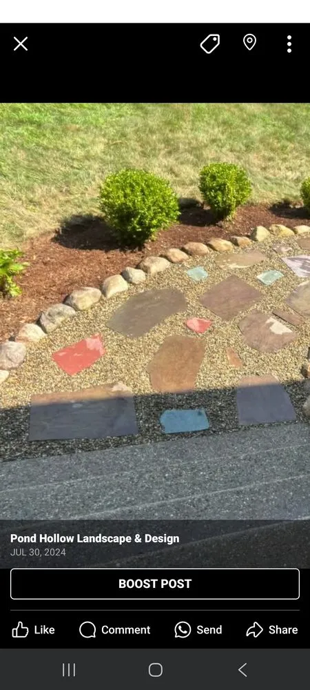 Custom outdoor landscaping in Bellingham, MA - Pond Hollow Landscape & Design