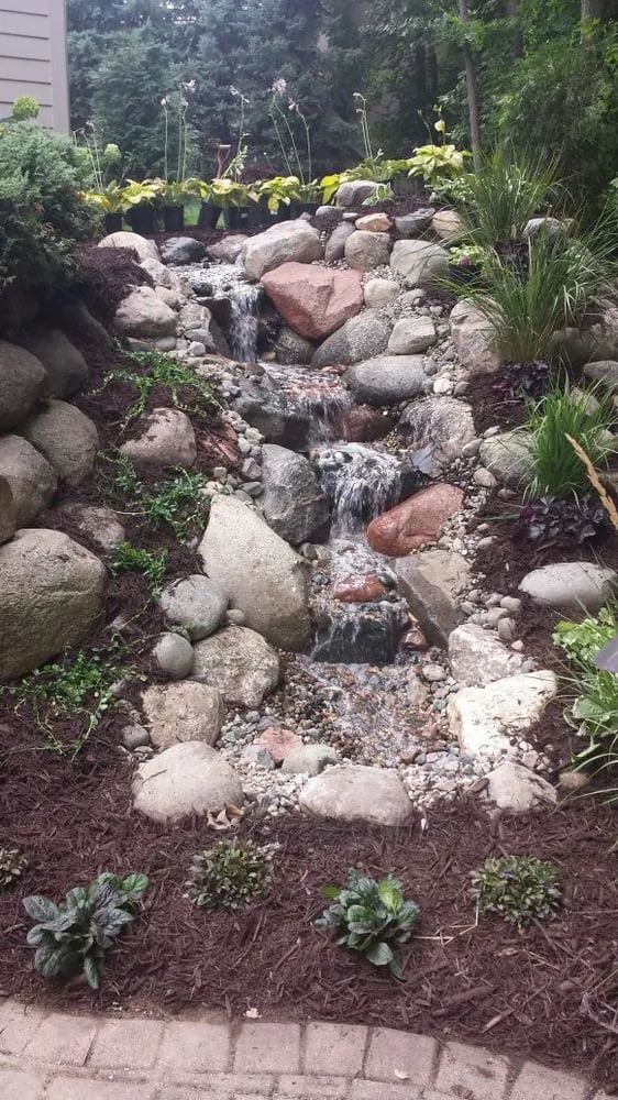 Local landscape installation in Minneapolis, MN by Pond King Water Gardens