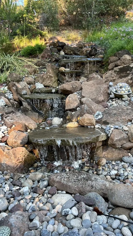 Local landscape installation with custom design in Santa Cruz, CA by Pond Magic