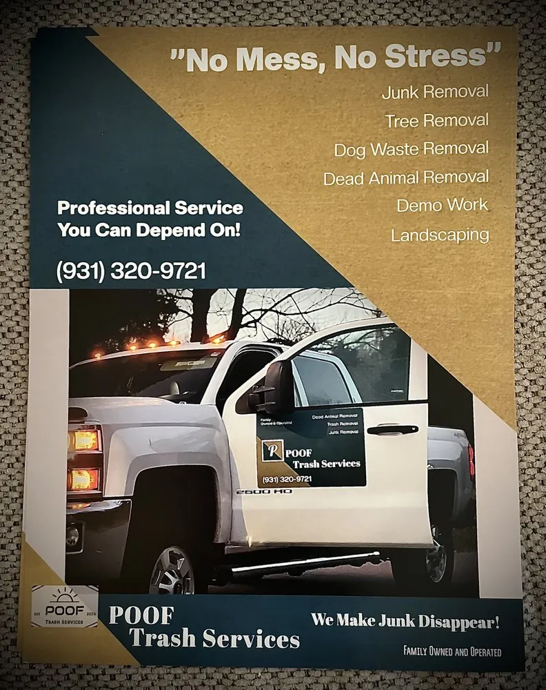 Local landscaping services in Clarksville, TN - Poof Trash Services