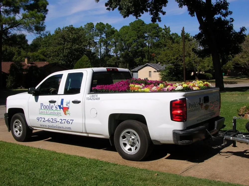 Custom landscape installation in Lewisville, TX by Poole's Lawn & Landscape