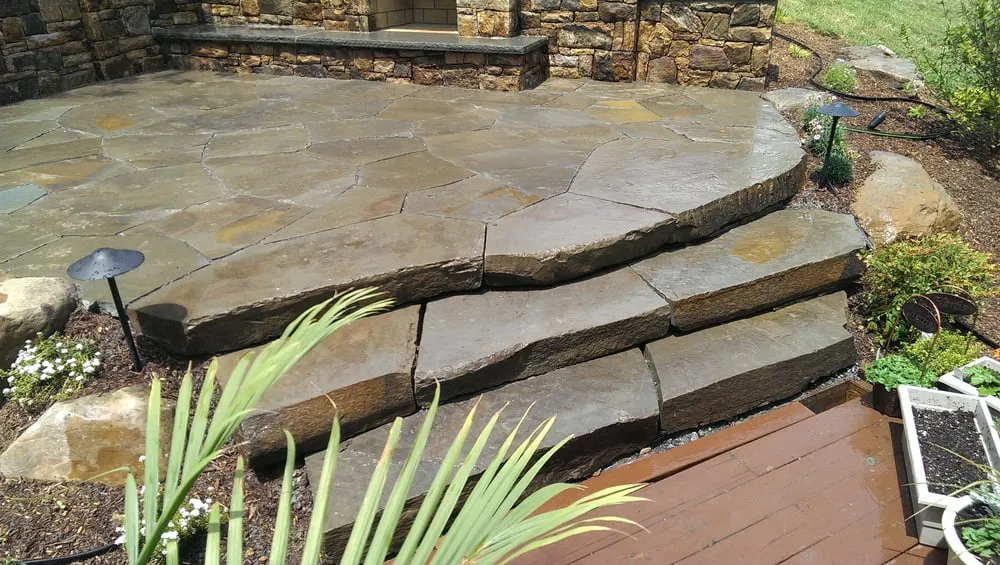 Custom residential landscaping in Frederick, MD by Poole's Stone & Garden