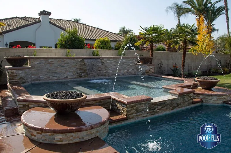 Custom lawn care service with custom design across Visalia, CA - Pools Plus