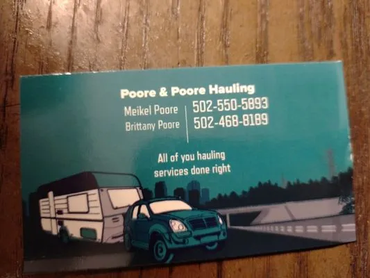 Poore and Poore Hauling Logo