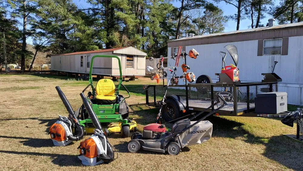 Custom outdoor landscaping in La Grange, NC by Pop Pops Lawn Care