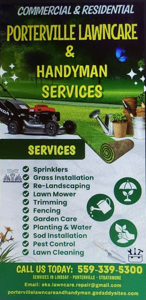 Expert landscape installation experts serving Porterville, CA - Porterville Lawncare & Handyman Services