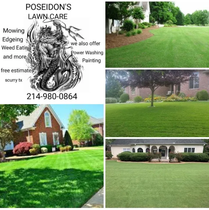 Top-rated lawn mowing service in Scurry, TX by Poseidon's