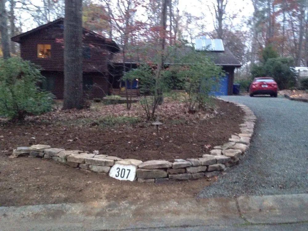 Custom lawn mowing service with custom design across Chapel Hill, NC - Poteat Landscape Design