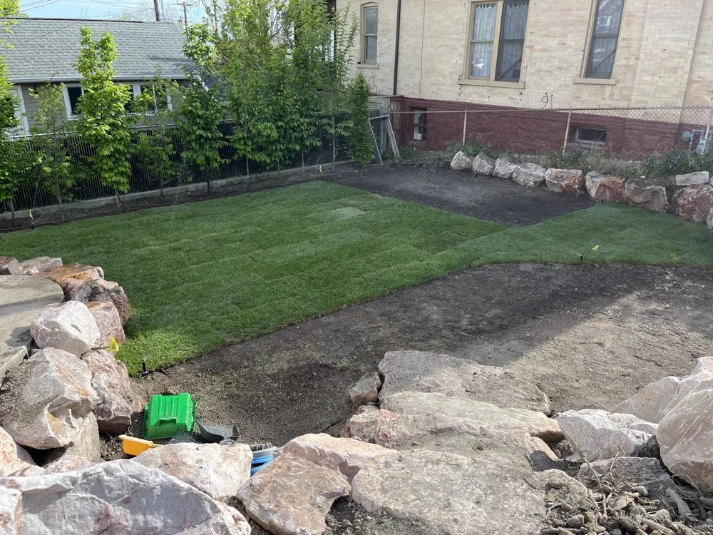 Professional yard maintenance with custom design in Orem, UT by P&R Landscaping